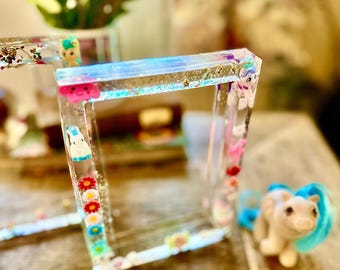 90s Y2K My Little Pony Nostalgia Resin 4x6 Picture Frame - Best Friend Gift, Daughter Keepsake, Great Gift!
