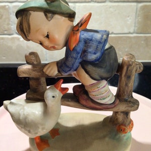 M I Hummel Figurine “ The Farm Yard Hero” by W Goebel, West Germany, Hummel 195, Collecting Hummels