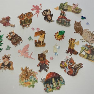 Vintage Inspired Woodland Forest Ephemera, Scrapbooking,Decoupaging, Junk Journals, Paper Crafts