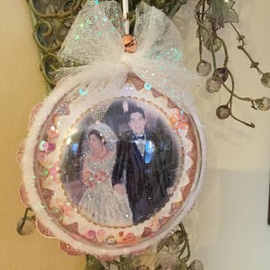 Personalized Wedding photo ornament, Wedding favors, engagement ornament, Christmas ornament,Party favor,wedding gift, wedding home decor