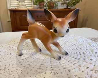 Vintage Bambi Fawn Figurine, Collecting Deer, Christmas Deer Lover Collector