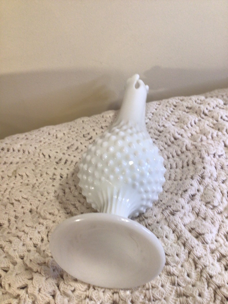 Vintage Milk Glass Swung Vase Hobnail Fenton 1960s Etsy