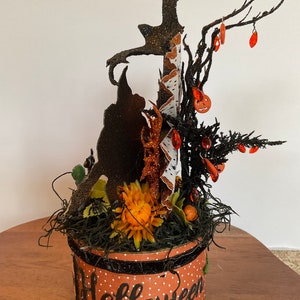Handmade Vintage Inspired Halloween Assemblage, One of a Kind Halloween ...