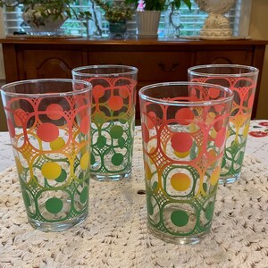 Vintage Fire King Drinking Glasses: 1960s Multi-color Set - Etsy
