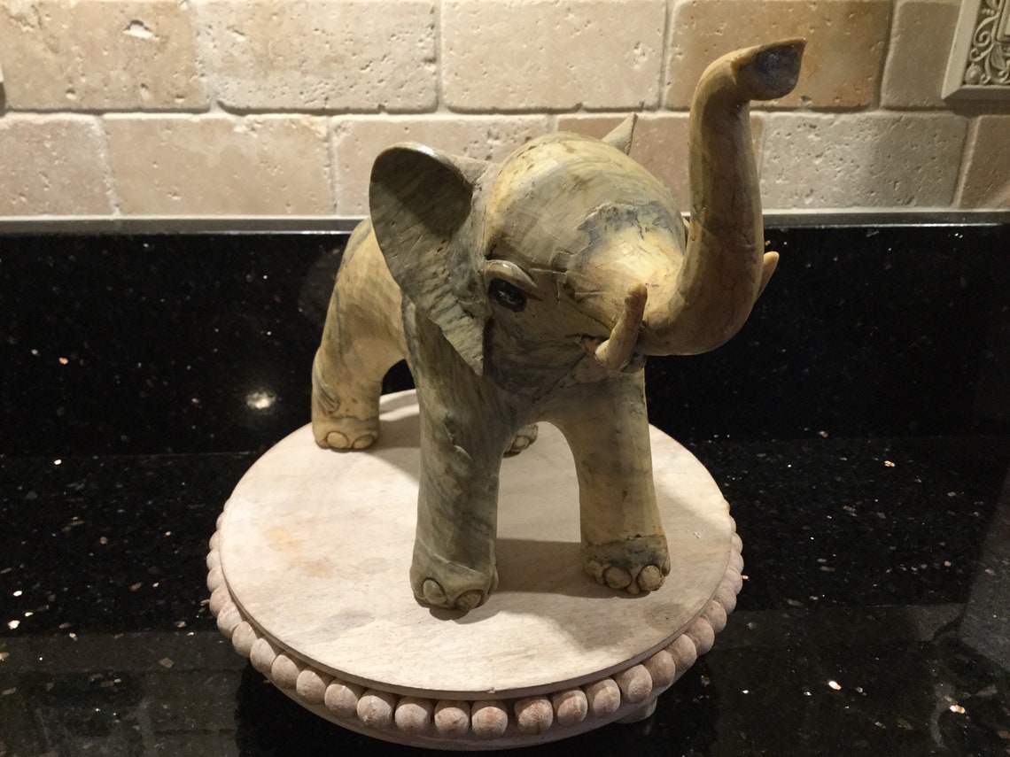 oyster shell elephant figurine