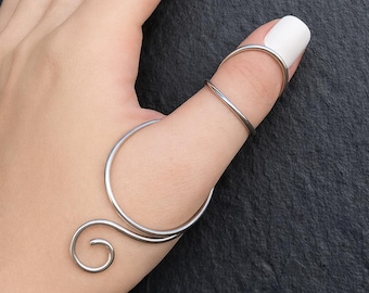 Arthritis Finger Splint for Lateral Deviation | EDS Finger Ring | Sterling Silver 925, Brass or Silver Joint Support Ring