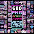680 Huntrix Kpop Demon Hunters PNG SVG, Kpop Idol Group Shirt design,Girl Dinner Png,Saja Boys Girls Bands Png,Huntrix fans,Digital Download product logo