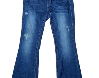 Vintage Y2K Guess låg midja Bootcut utsvängda jeans