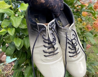 Vintage Black White Oxford Shoes | Minimal Y2K Style
