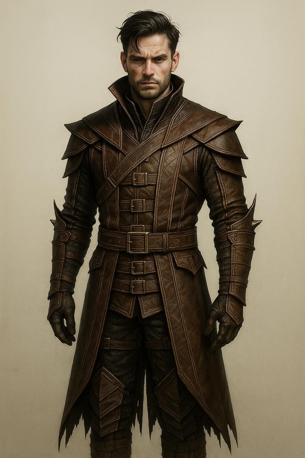 Men's Warrior Armor - Medieval Gladiator Battle Suit - Handmade Genuine Leather Combat Costume - Worrier Costume