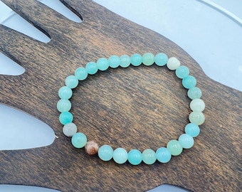 Caribbean Calcite Crystal Bracelet • Natural Gemstone Jewelry