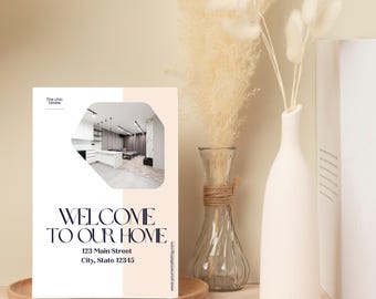 Modern Airbnb Welcome Guide Template, Editable Canva Guest Book (Digital Download)