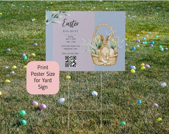 Easter Egg Hunt Invitation | Bunny Party Invite (Digital Download)