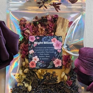 Night Bloom Simmer Pot, Reiki Crystal Aromatherapy, Relaxing Fragrance