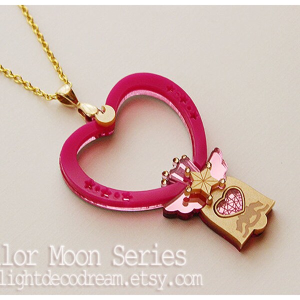 CLEARANCE Sailor Moon Chibiusa Twinkle Bell Inspired Gold Acrylic Necklace for Mahou Kei, Magical Girl Fashion