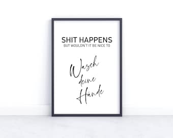 Toilet Bathroom Poster Guest WC Picture Funny Toilet Picture Humor Decor
