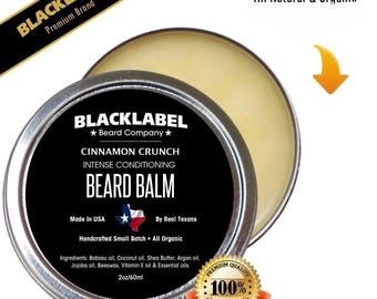 Blacklabel Beard Balm & Butter, Moisturizer, Conditioner, All Natural Ingredients, Moustache