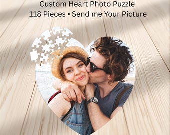 Custom Heart Photo Puzzle • Personalized Keepsake Gift