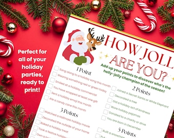 How Jolly Are You Game | Christmas Party Activity (PDF Download)