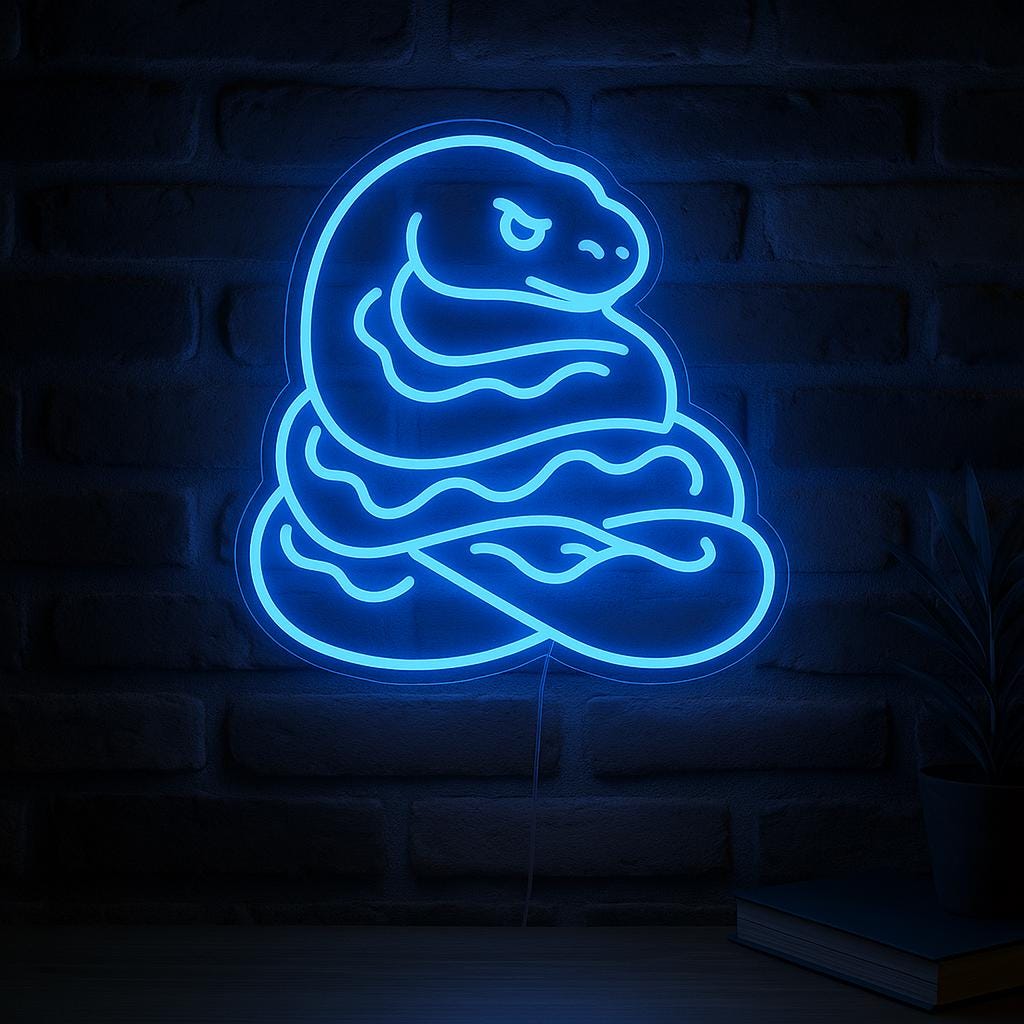 Led Snak Sign Snake Neon Sign – Cool Wall Light for Gaming Room, Bar or Bedroom ...