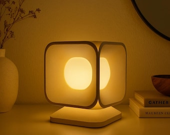 Sculptural Table Lamp: Minimalist Geometric Modern Lighting