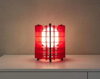Red Table Lamp: Modern Lighting, Dimmable Ambient Light for Interior