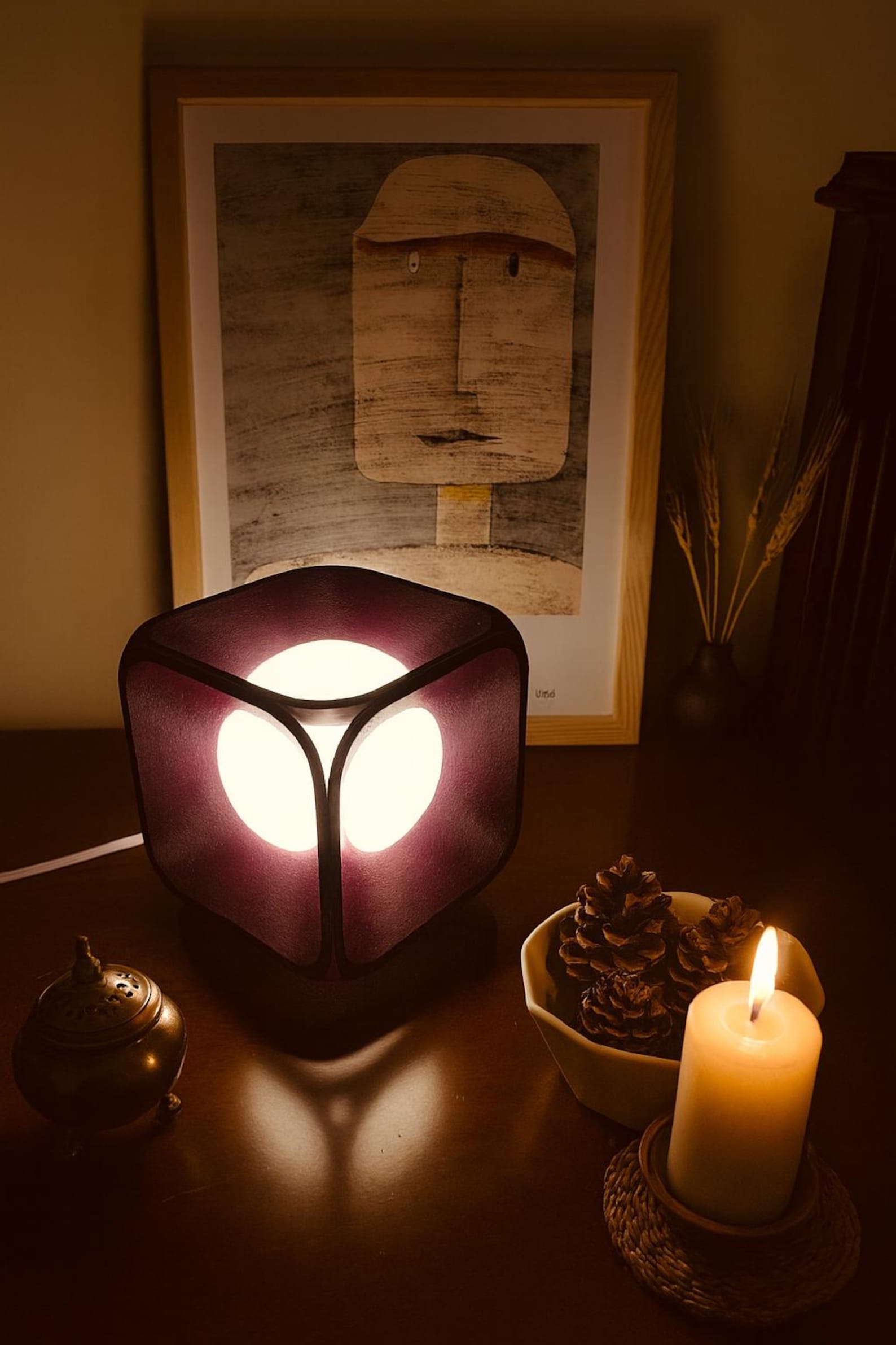 Sculptural Table Lamp: Minimalist Geometric Abstract Lighting - Etsy