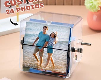 Custom 24 Photo Flipbook Animation Box | Hand-Cranked Memory Keepsake Gift