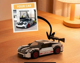Custom Photo Brick Car Model, Personalized Car Brick Figure, Custom Mini Building Blocks Car, Sports Car Replica Gift, Car Lovers Gift