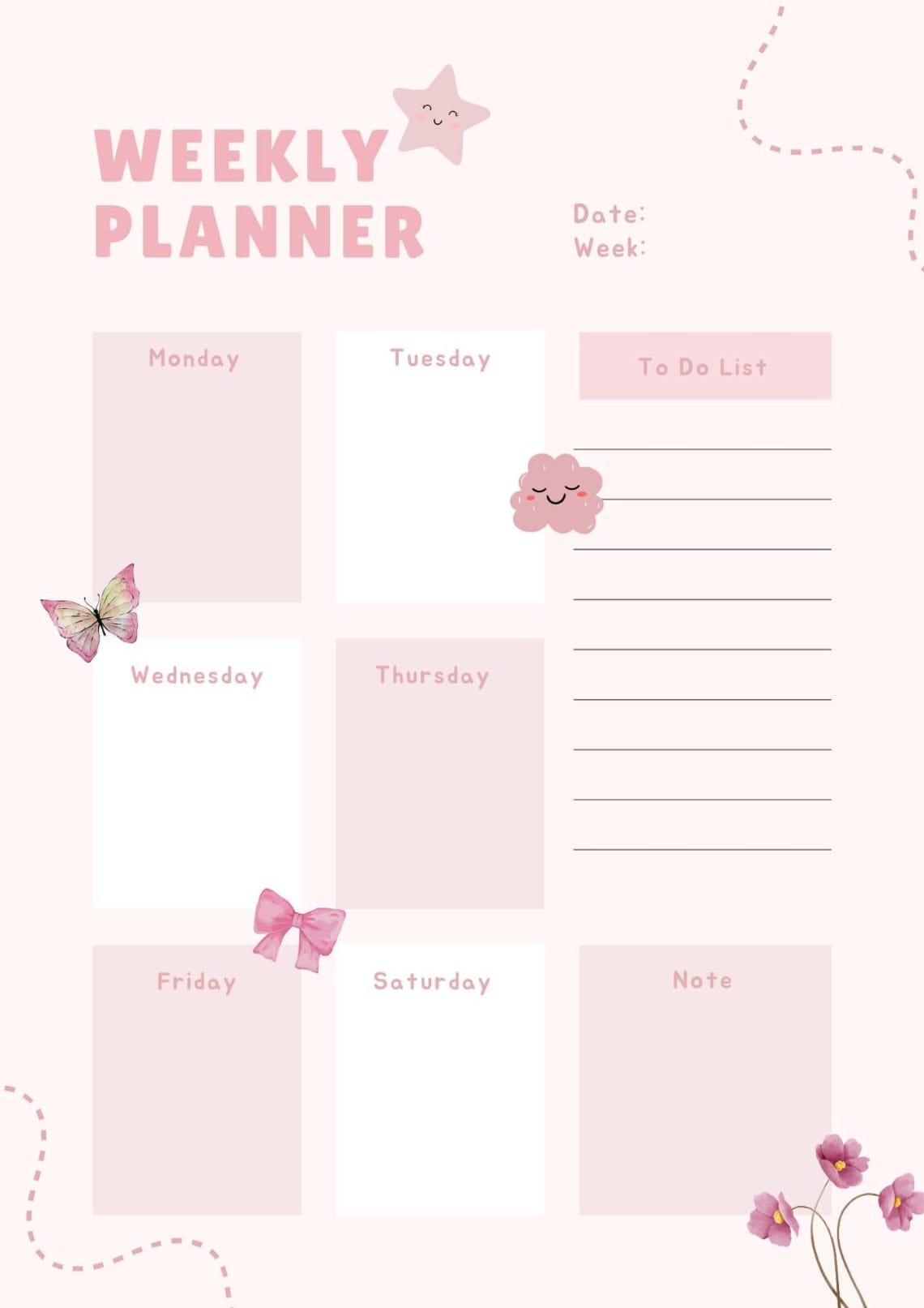 Digital Planner | Daily, Weekly & Monthly Organizer | Printable PDF ...