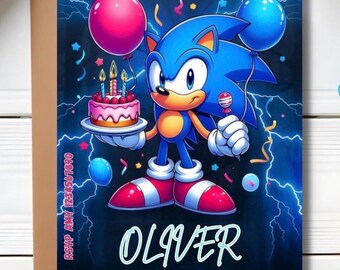 Sonic The Hedgehog Birthday Party Invitation Template: Digital Download, Canva Editable.