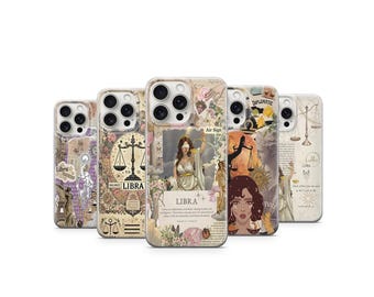 Libra Zodiac Phone Case, Celestial Air Sign Astrology