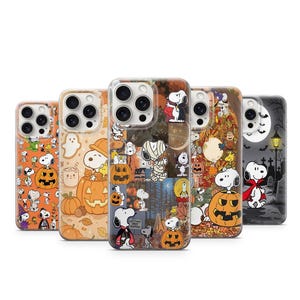 Cute Snoopy Halloween Ghost Phone Case, Spooky Pumpkin Aesthetic Cover, Kawaii Fall Phone Case, Witchy Autumn iPhone Case, Halloween Gift