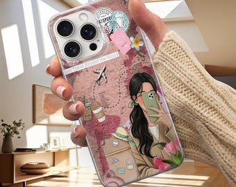 Travel Girl Phone Case | Vintage World Map