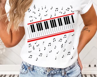 Camiseta retro de música de los 80 "MJ Beat It King of Pop", camiseta con notas de piano, camiseta vintage de regalo para fans del ícono del pop Michael Jackson, camiseta para profesores de piano.