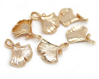2 sets,4pcs-4-strand silver tone Ginkgo leaf clasp,leaf connector-gold available
