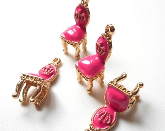 Gold Charm Necklace Charm Chair Charm DIY Findings Earring Pendant Enamel Charm 10*26mm Bracelet Charm Craft Supplies 10PCS