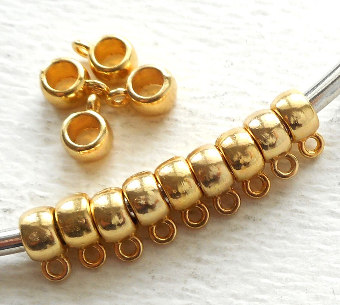 10pcssmall Charm Bail Gold Tone Small Charm Bailsilver Etsy