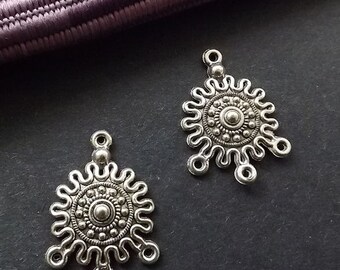 Tibetan Silver Earring Connectors Charm Pendants  20Styles-1 Or Mixed FB-6 