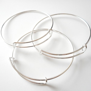 2 stuks- verzilverde bangle armband blanco, verstelbare lege armband-goud, roségoud beschikbaar