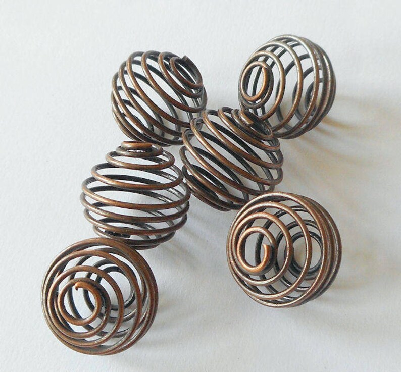 6pcs15mm copper wire spiral ball beadsfit for 8mm10mm size Etsy