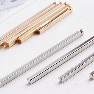 1 loop dangle Bar or stick charm, dangle Earring Findings-silver tone & gold tone