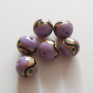 4pcs-12mm Lilac,black,green-Artistic Lampwork Glass beads, for bracelet, necklace,earrings-more colors