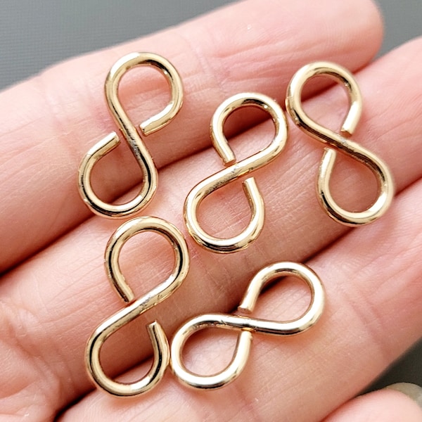 10pcs-2 loop  connector, gold tone figure 8 connector, infinity link, infinity connector