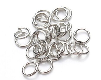 50pcs-6mm silver tone open jump rings, Split Rings Metal Connector, DIY jewelry findings