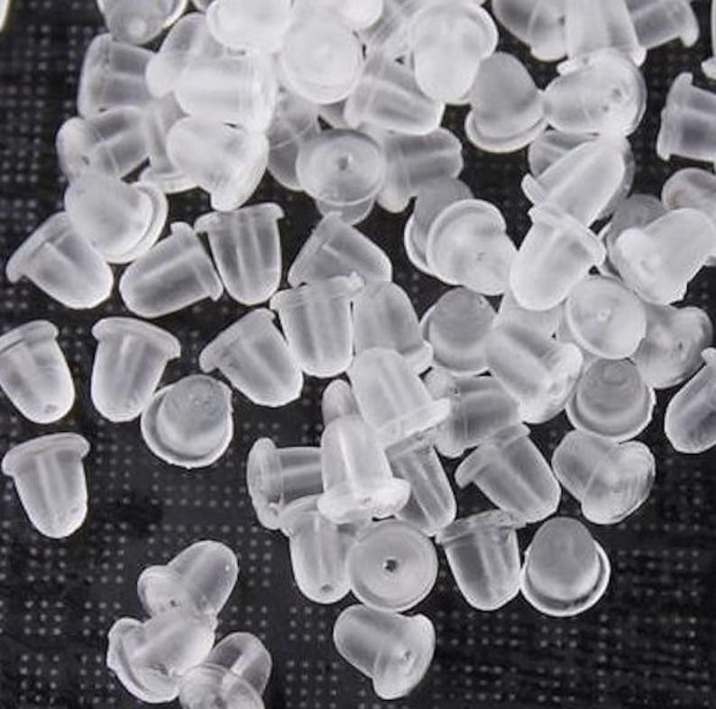 50pcs, Rubber Ear Plug, Rubber Ear Blocks, Earring Back, Ear Nuts - Etsy