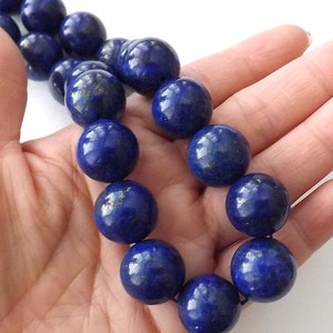 4pcs-top quality-14mm large size-natural Lapis Lazuli gemstone beads, focal beads set, beads for necklace, beads for bracelet