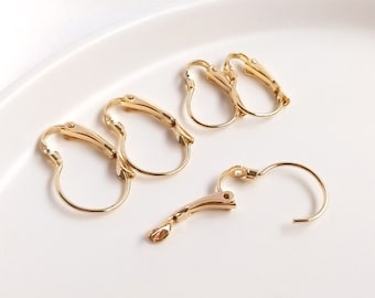 6pcs, 3 pairs-gold plated lever back earring loop, leverback ear wire-pick size