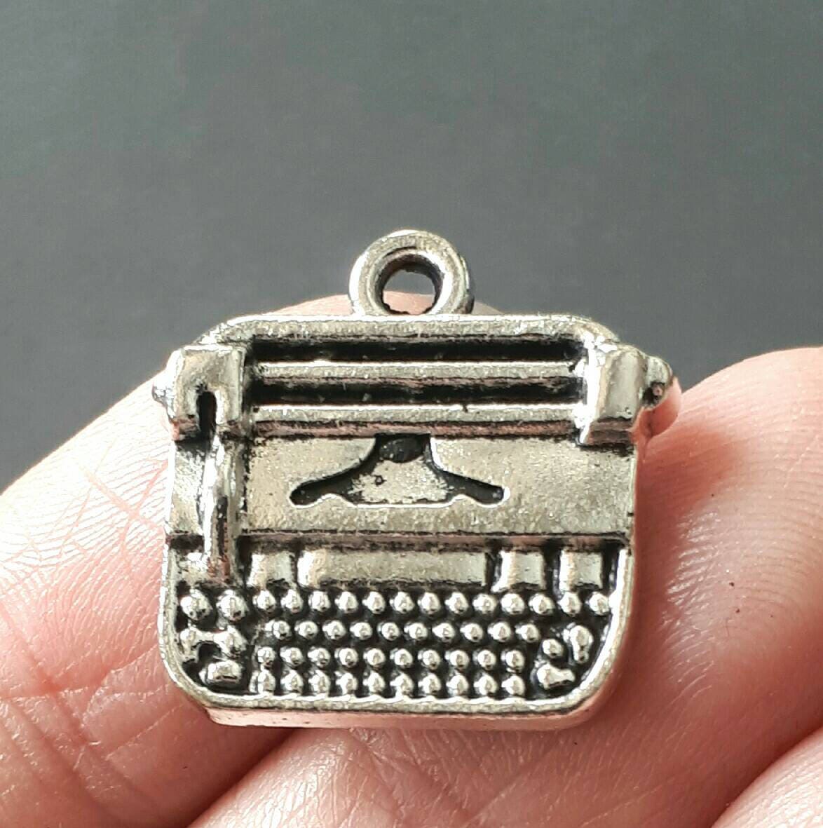 370 Pieces Antique Silver Fashion Jewelry Making Charms Findings BHXC0 Typewriter Typer Supplies Craft Vintage Bulk Retro DIY Lots Repair Jewellery