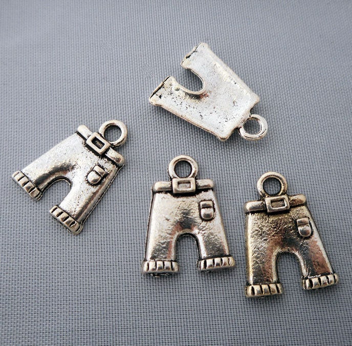 8pcssilver Tone Pants Charm Jeans Charm Etsy